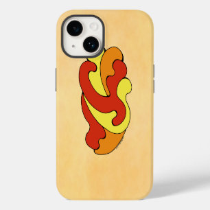 Embracing Curves (Yellow, Red, Orange) iPhone 14 Case