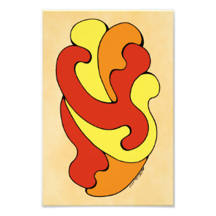 Embracing Curves (Yellow, Red, Orange) Photo Print