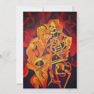Embracing Death Colourful Geometric Art Card