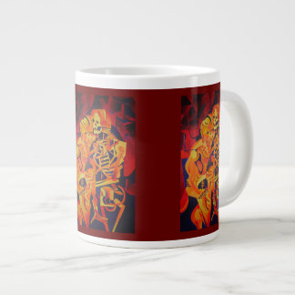 Embracing Death Colourful Geometric Art Large Coffee Mug