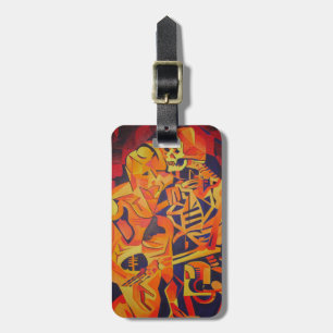 Embracing Death Colourful Geometric Art Luggage Tag