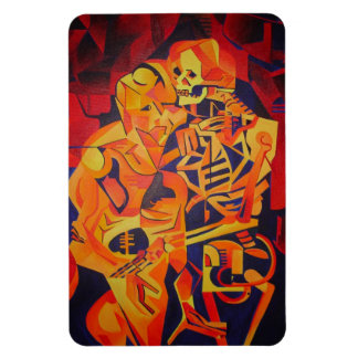 Embracing Death Colourful Geometric Art Magnet