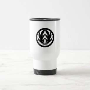 Embracing Deer horns in circle Travel Mug
