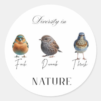 Embracing Diversity: Celebrate Nature's Harmony Classic Round Sticker