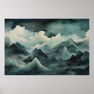 Embracing Fog, Clouds, and Nature's Beauty Poster