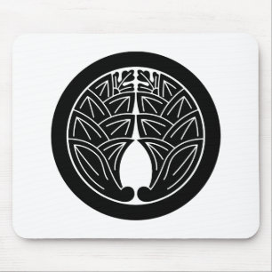 Embracing japanese gingers in circle mouse mat