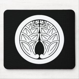 Embracing japanese gingers in circle mouse mat