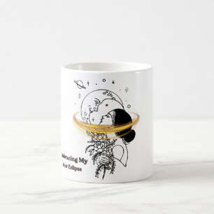 Embracing My Inner Eclipse Celestial Moon Line Art Coffee Mug
