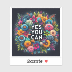 Embracing Positivity Amidst Vibrant Floral Beauty