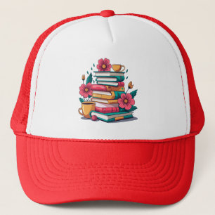 Embracing the Beauty of Flowery Books and Tea Trucker Hat