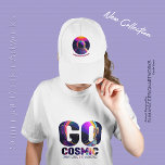 Embracing The Space Trucker Hat<br><div class="desc">This isn't just a regular hat, it's an expression of your love for the space, with its cosmic print and vibrant colours. It’s more than just fashion, it’s art that you wear. Personalise the text and the colours and turn heads with this creation. Explore my other designs by typing sumayacdesign...</div>