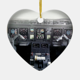 Embraer 145 Flight Deck Ceramic Tree Decoration