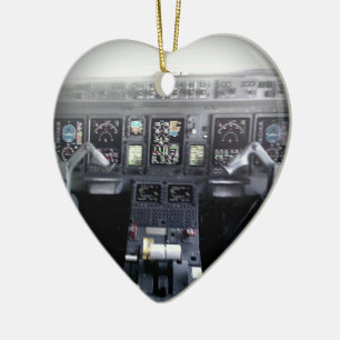 Embraer 145 Flight Deck Ceramic Tree Decoration