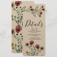 Embroided Vintage Floral Botanical Wedding Details