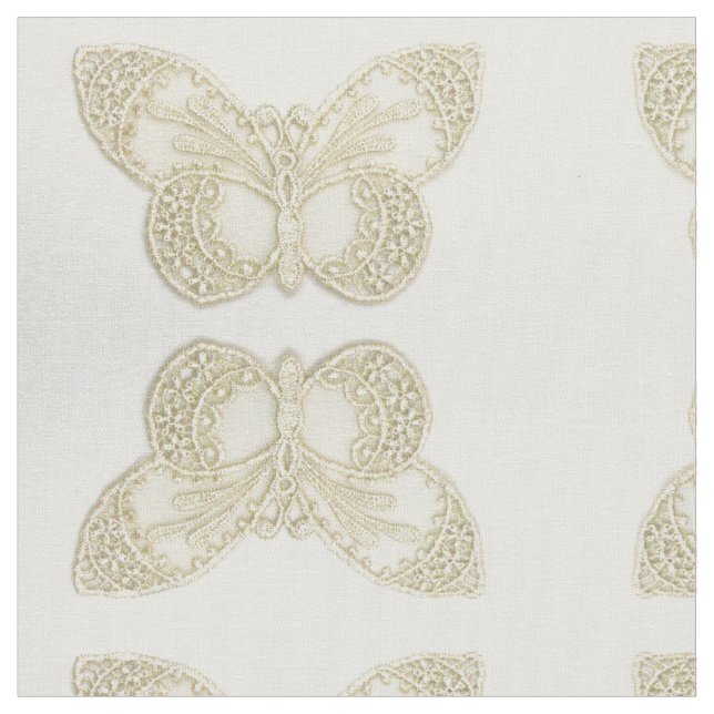 Embroider Lace Butterfly Fabric (Close Up)