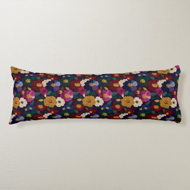 Embroider Texture Bedroom Decor Retro Memory Foam Body Cushion (Front)