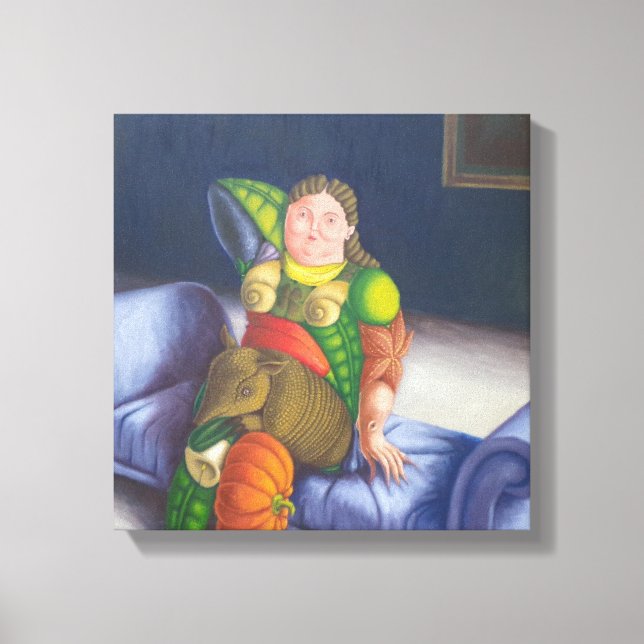 "Embroidered Botero" Canvas Print (Front)