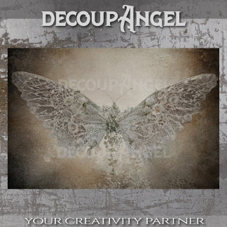 Embroidered Butterfly Texture Decoupage Tissue Paper