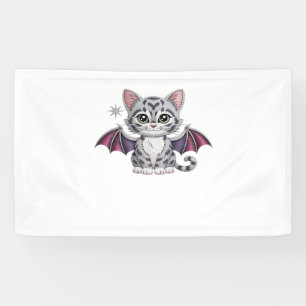 embroidered cat bat Classic T-Shirt Banner
