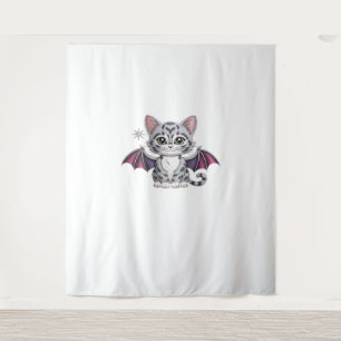 embroidered cat bat Classic T-Shirt Tapestry