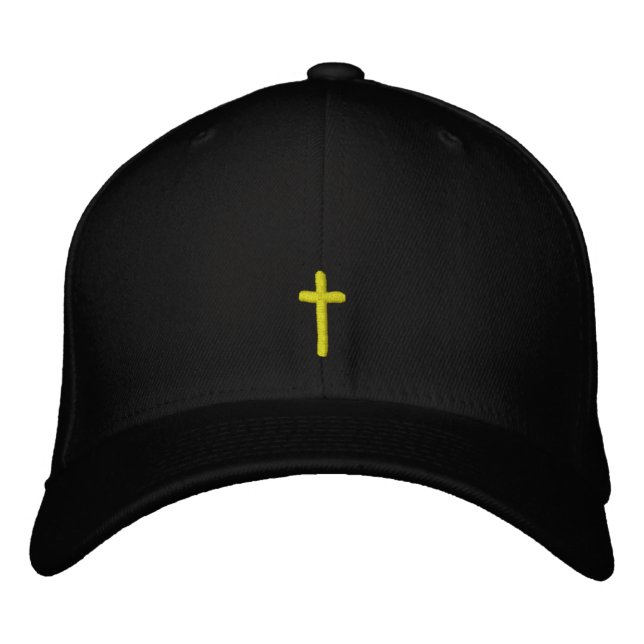 Embroidered Cross Embroidered Hat (Front)