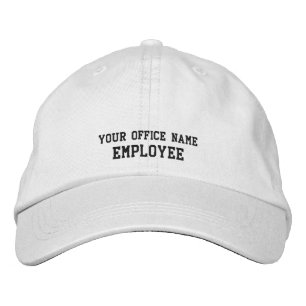 Embroidered Custom Staff Hat White Uniform Design