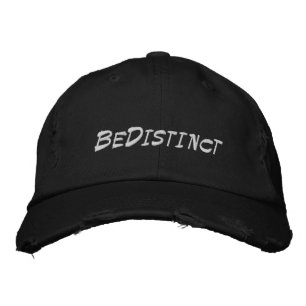 Embroidered Distressed Cap (Off White Lettering)