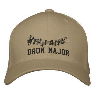 Embroidered Drum Major Band Cap