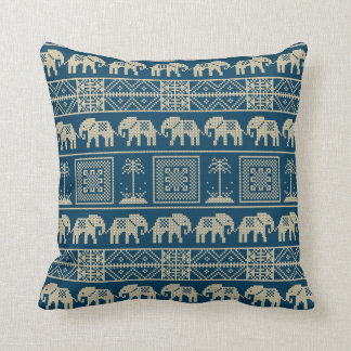 Embroidered Elephant Cushion