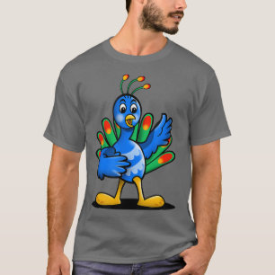 embroidered flowers and leaves simple T-Shirt