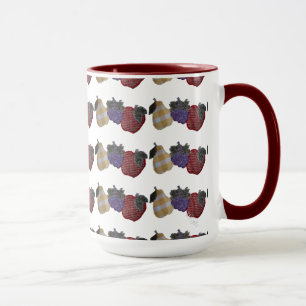 Embroidered Fruits (cranberry) Mug