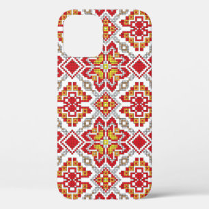 Embroidered handmade cross-stitch ethnic Ukraine p iPhone 12 Case