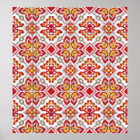 Embroidered handmade cross-stitch ethnic Ukraine p