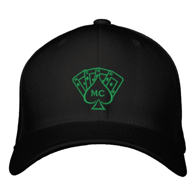 Embroidered Hat Green Stitch (Front)