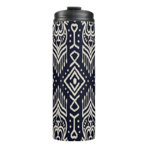 Embroidered Ikat Fabric: Ethnic Elegance. Thermal Tumbler