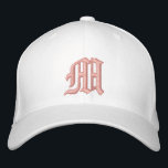 Embroidered Modern Elegant Monogram Baseball Cap<br><div class="desc">Your monogram modern and elegant embroidered on your cap. Very nice gift for birthday or mother's day.</div>