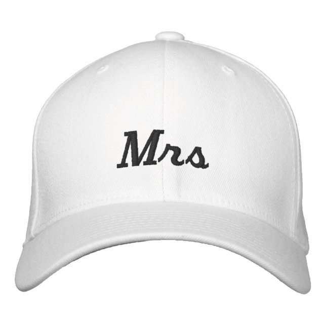 Embroidered Mrs Bride Bachelorette Baseball Hat (Front)