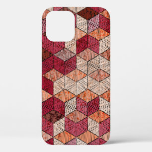 Embroidered patchwork seamless pattern. Bohemian.  iPhone 12 Case
