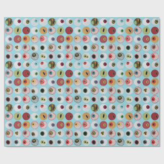 Embroidered Rainbow Eyeballs Wrapping Paper