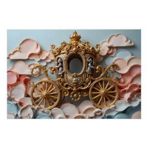 Embroidered Regal Chariot Poster
