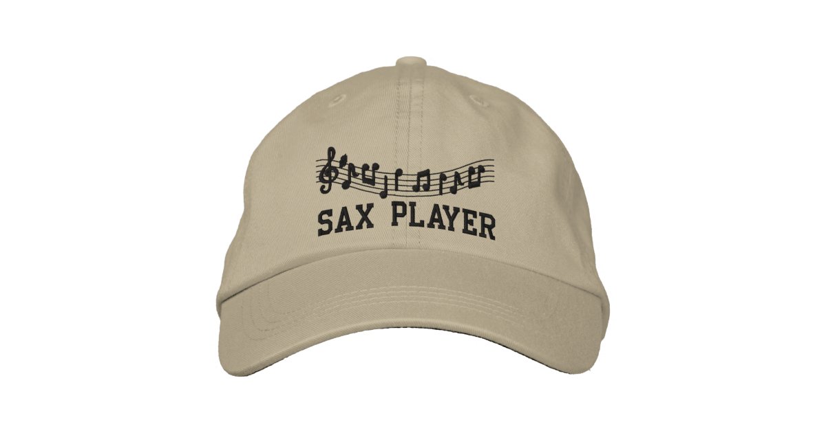 Embroidered Sax Player Hat Zazzle.co.uk
