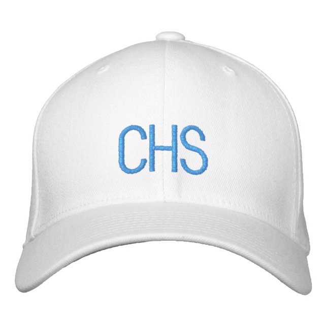 Embroidered School Initials Colour Sports Team Embroidered Hat (Front)
