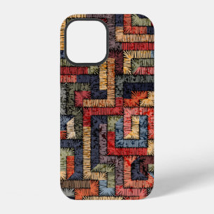 Embroidered seamless geometric pattern. Ethnic and iPhone 12 Case