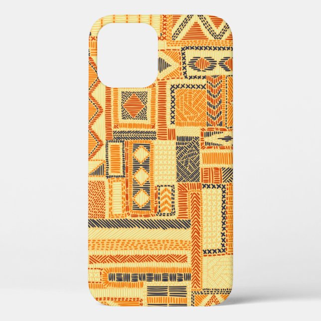 Embroidered seamless patchwork pattern. Bohemian o Case-Mate iPhone Case (Back)