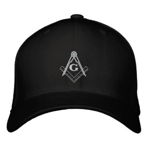 Embroidered Square and Compass Ballcap Hat