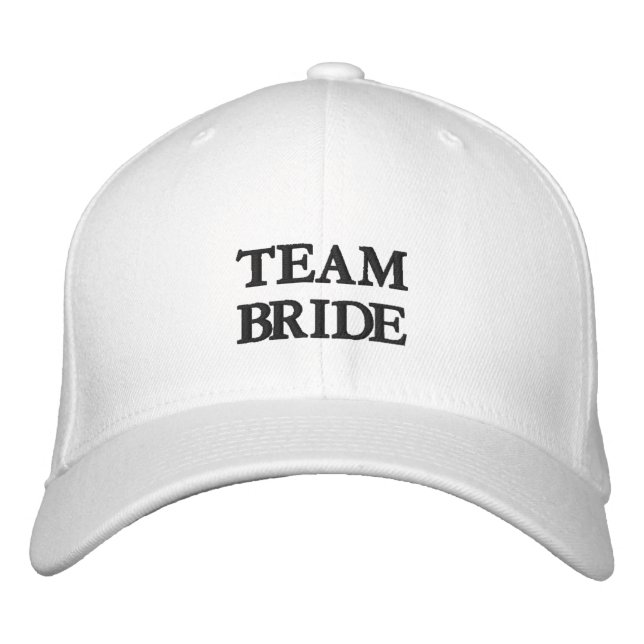 Embroidered Team Bride Bachelorette Baseball Hat (Front)