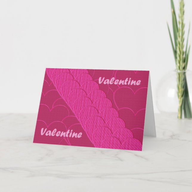 Embroidered valentine holiday card (Front)