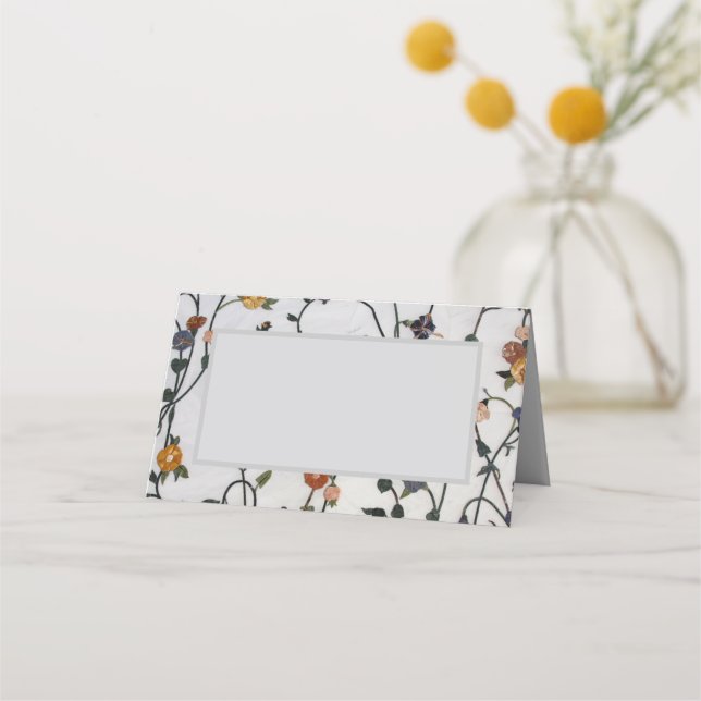 Embroidered Vines Place Card (Front)