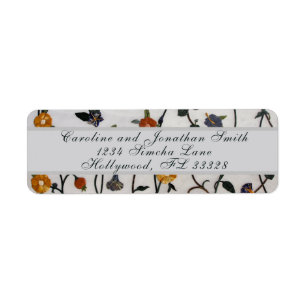 Embroidered Vines Return Address Label