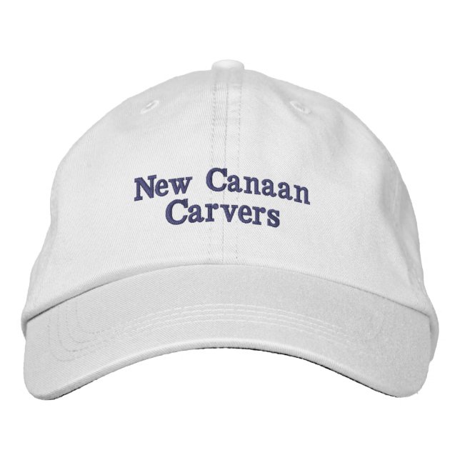 Embroidered White Navy Lettering PERSONALIZE NAME Hat (Front)